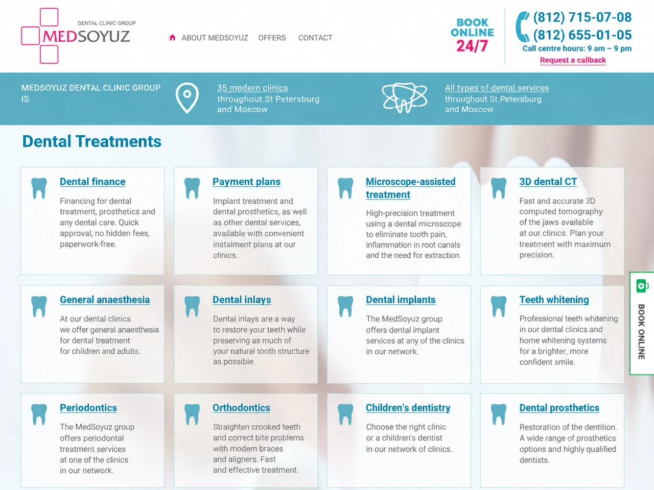 MedSoyuz medical services page