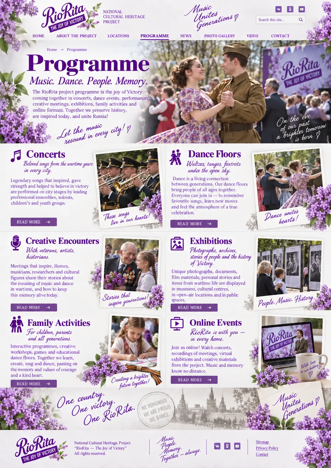 Project programme page
