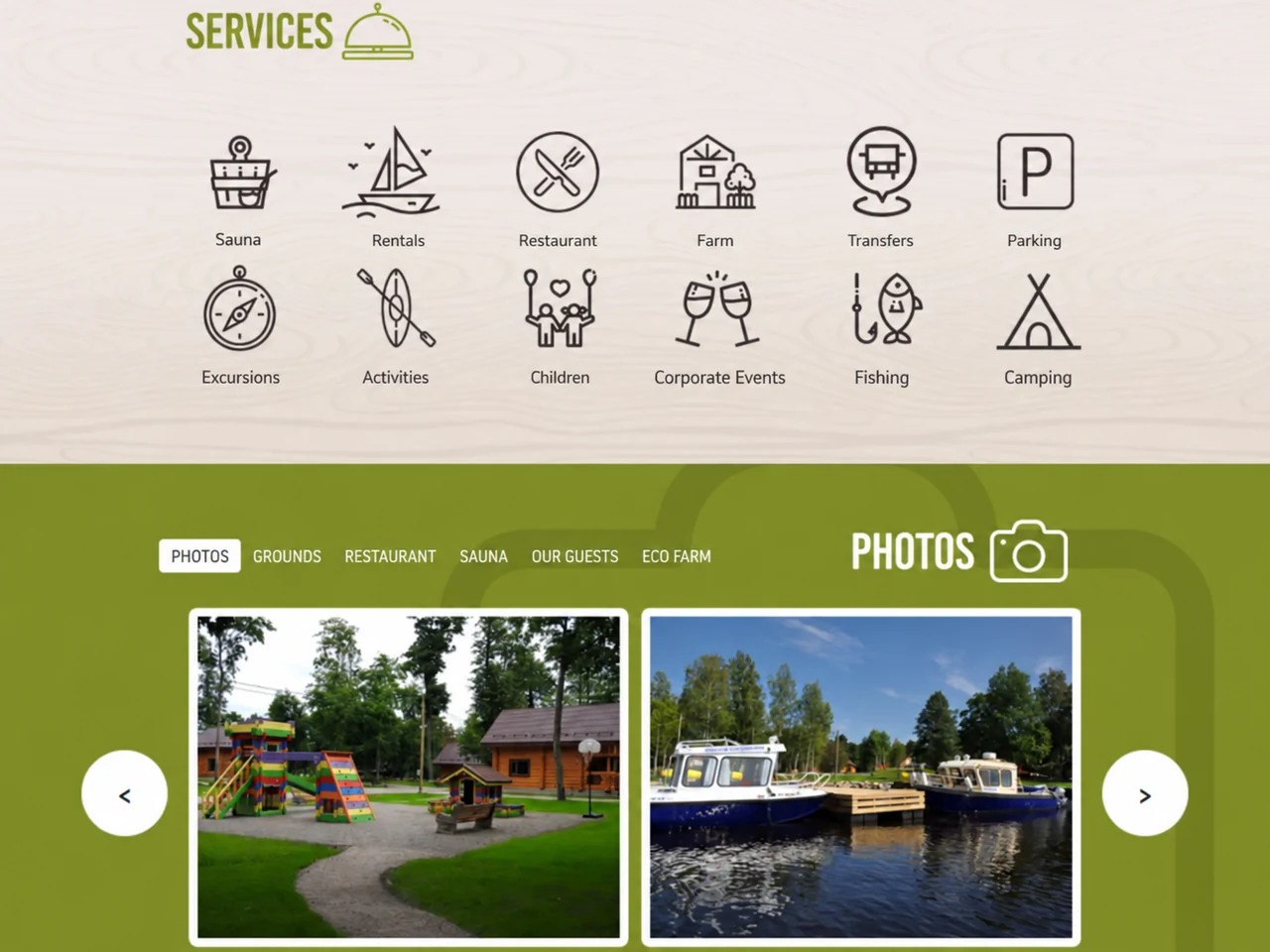 Yarkoe country club services page