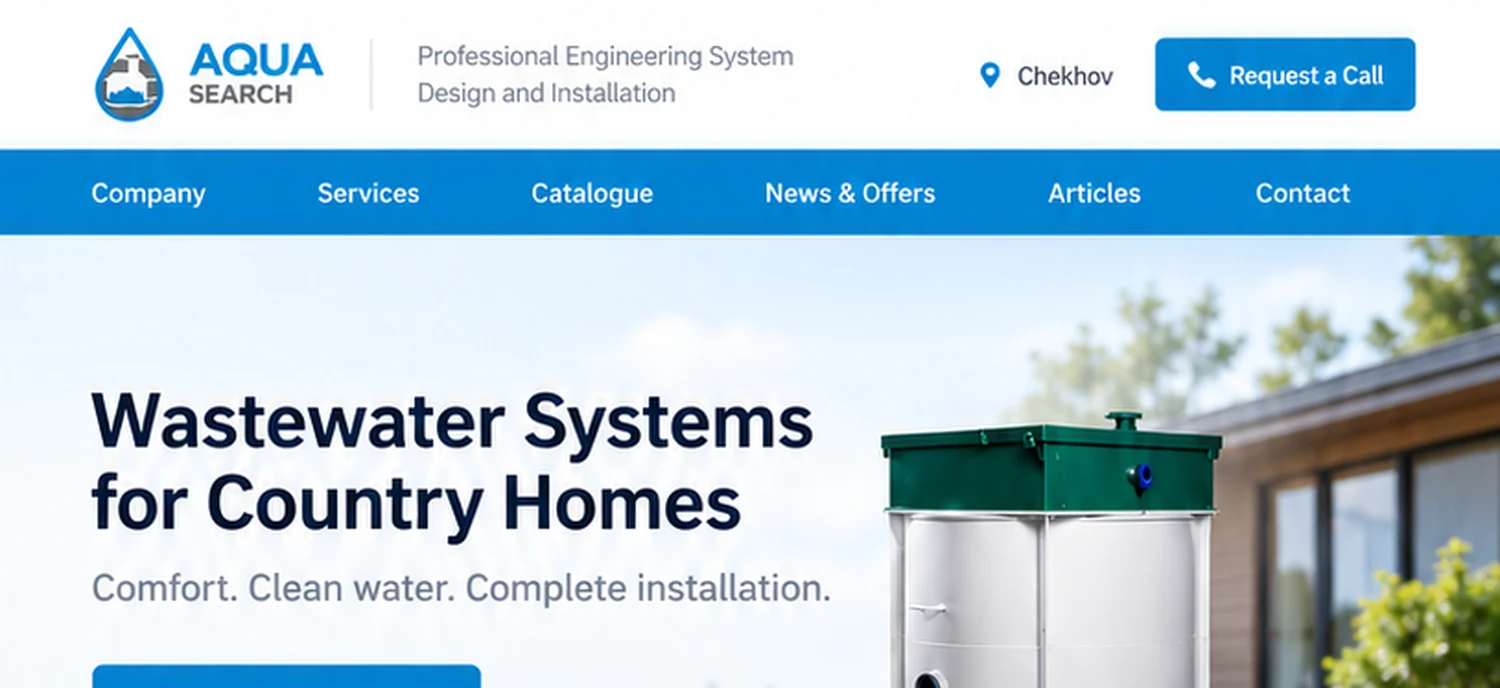 AquaSearch online store homepage